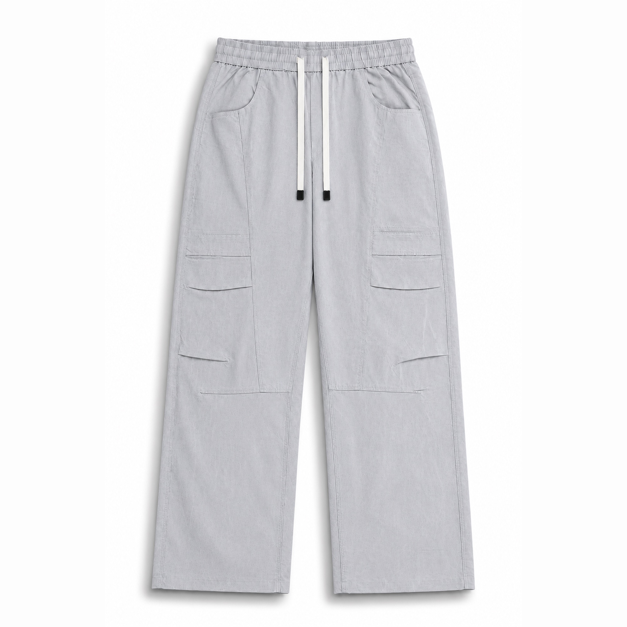 Baggy Fit Textured Trousers - Image 3