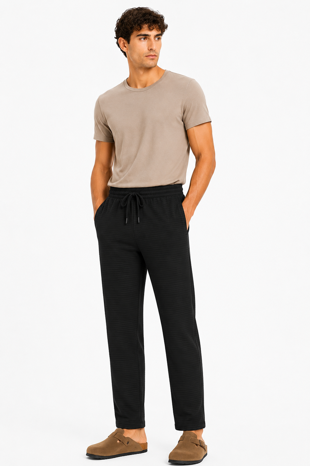 Relaxed Fit Linen Blend Trousers - Image 2