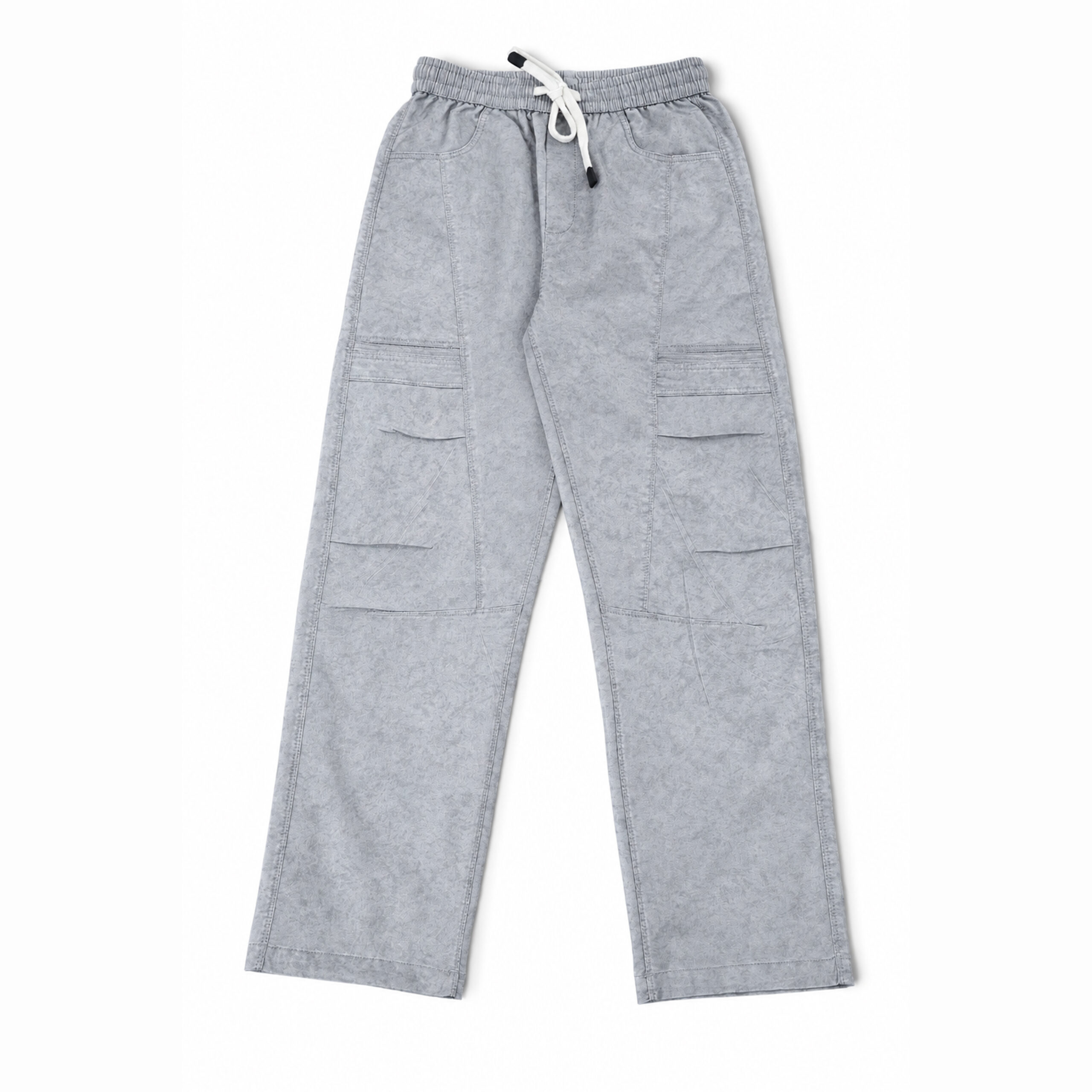 Baggy Fit Textured Cotton Trousers - Image 6