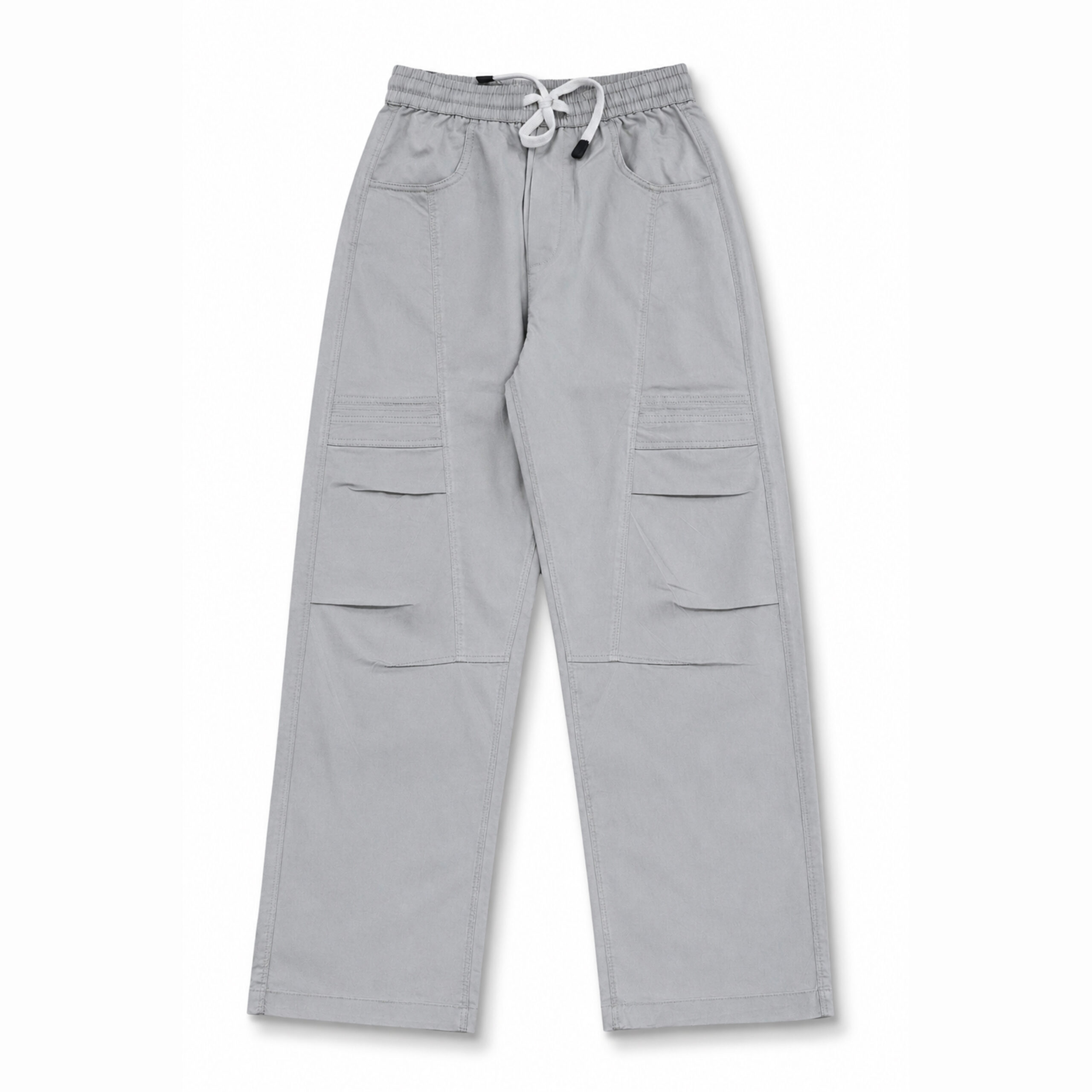Baggy Fit Textured Cotton Trousers - Image 15