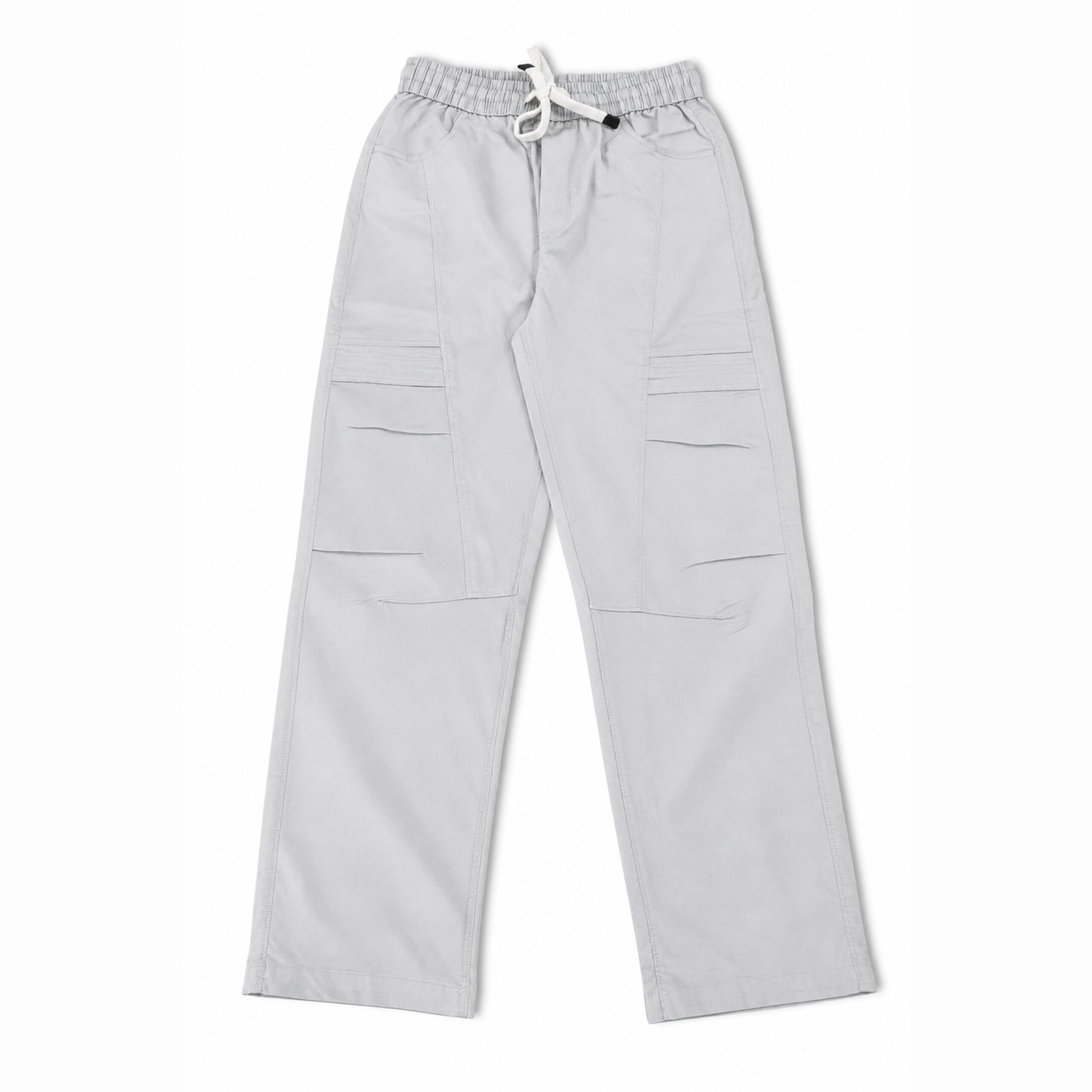 Baggy Fit Textured Cotton Trousers - Image 3