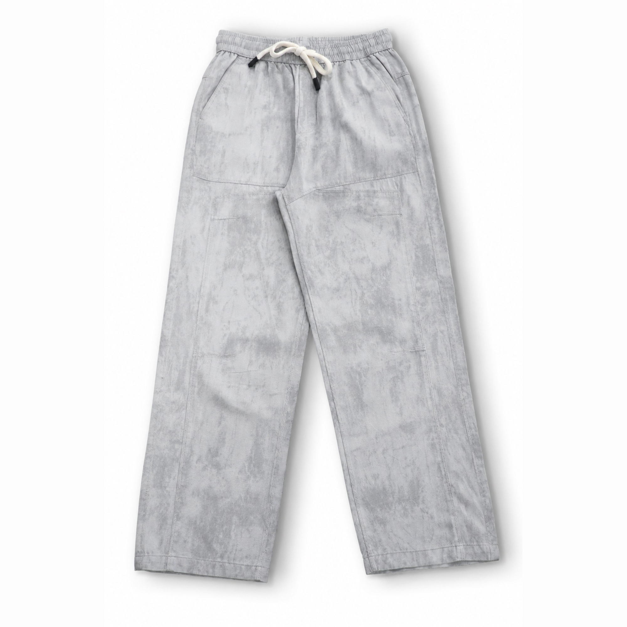 Baggy Fit Textured Cotton Trousers - Image 6