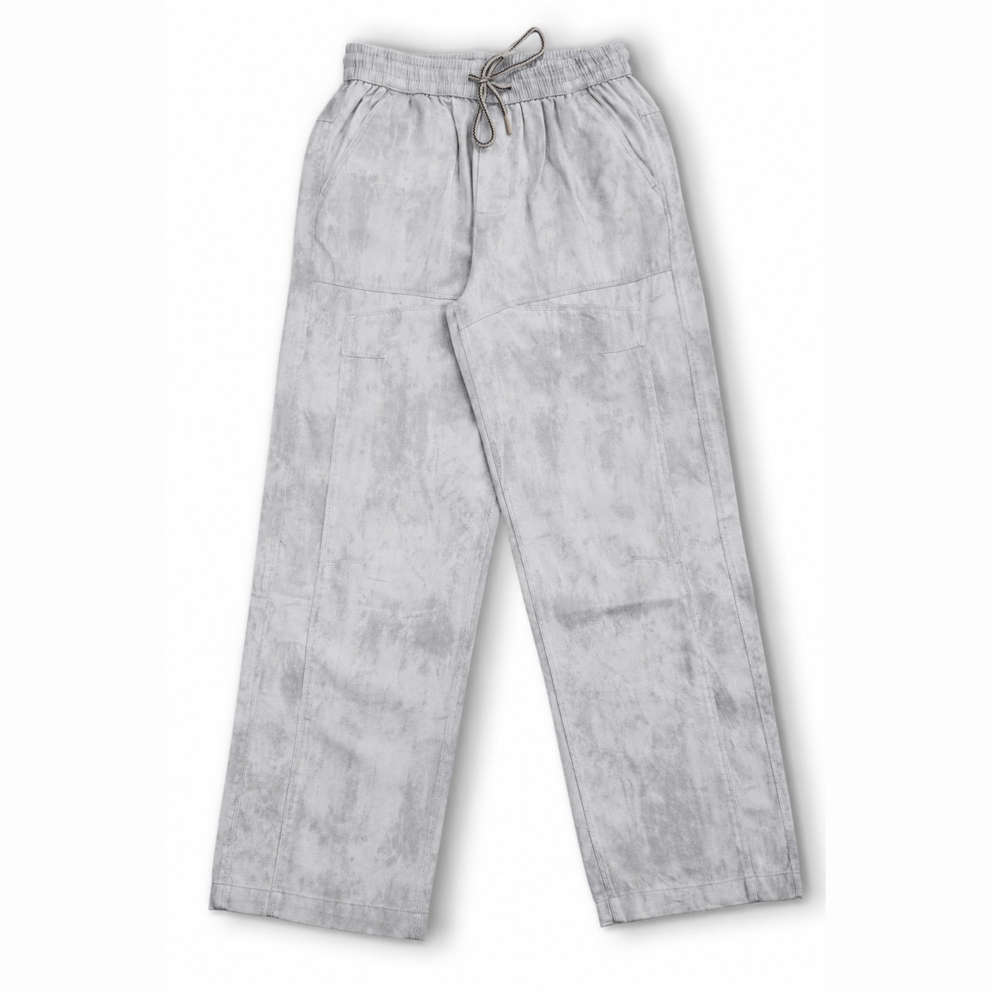 Baggy Fit Textured Cotton Trousers - Image 3