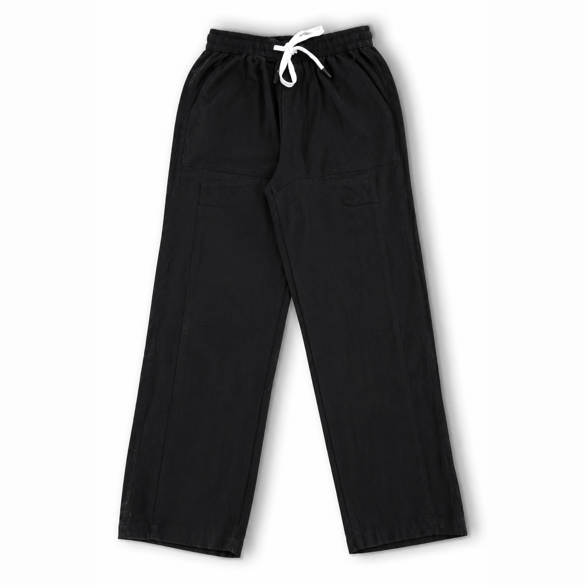 Baggy Fit Textured Cotton Trousers - Image 9