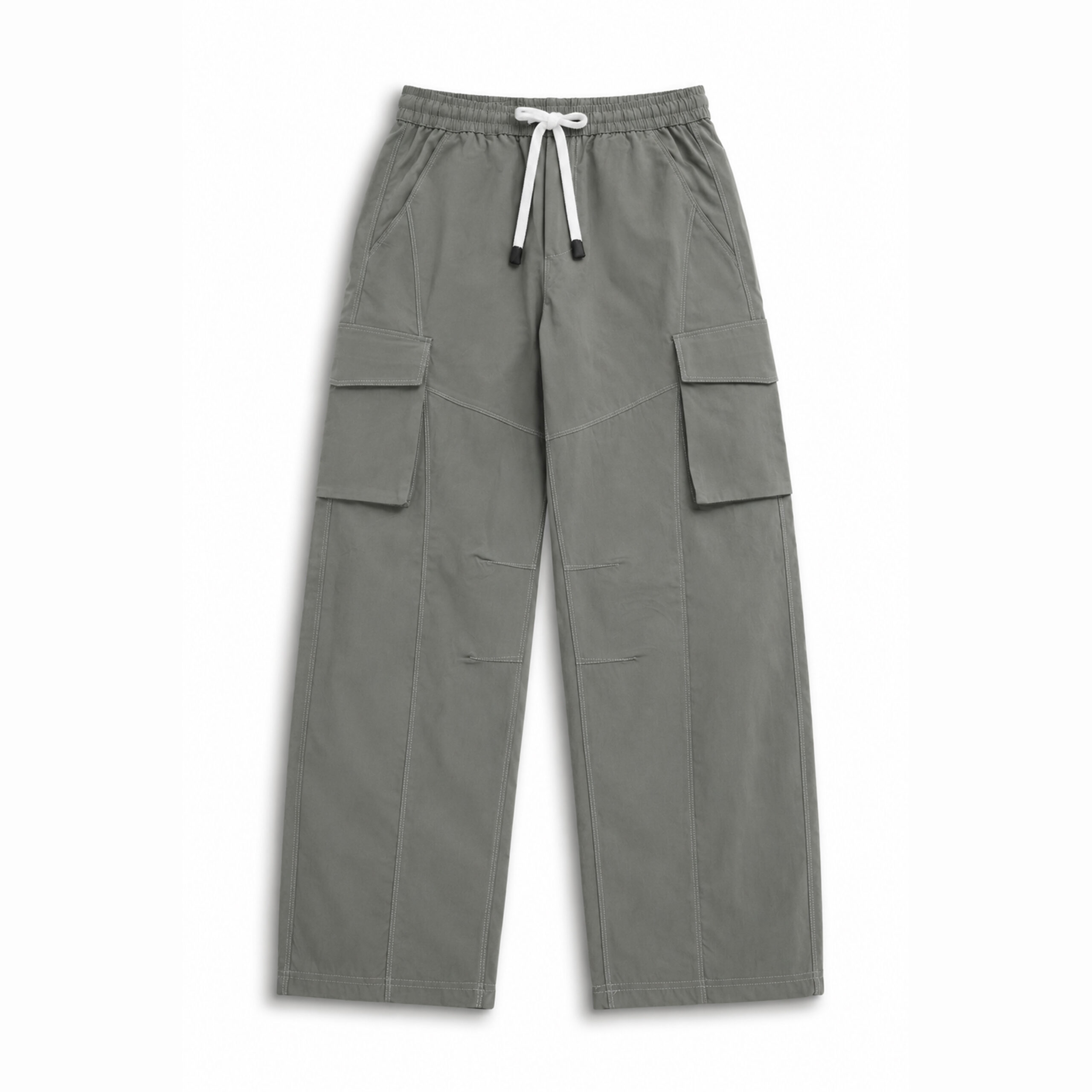 Baggy Fit Cargo Nylon Trousers - Image 15