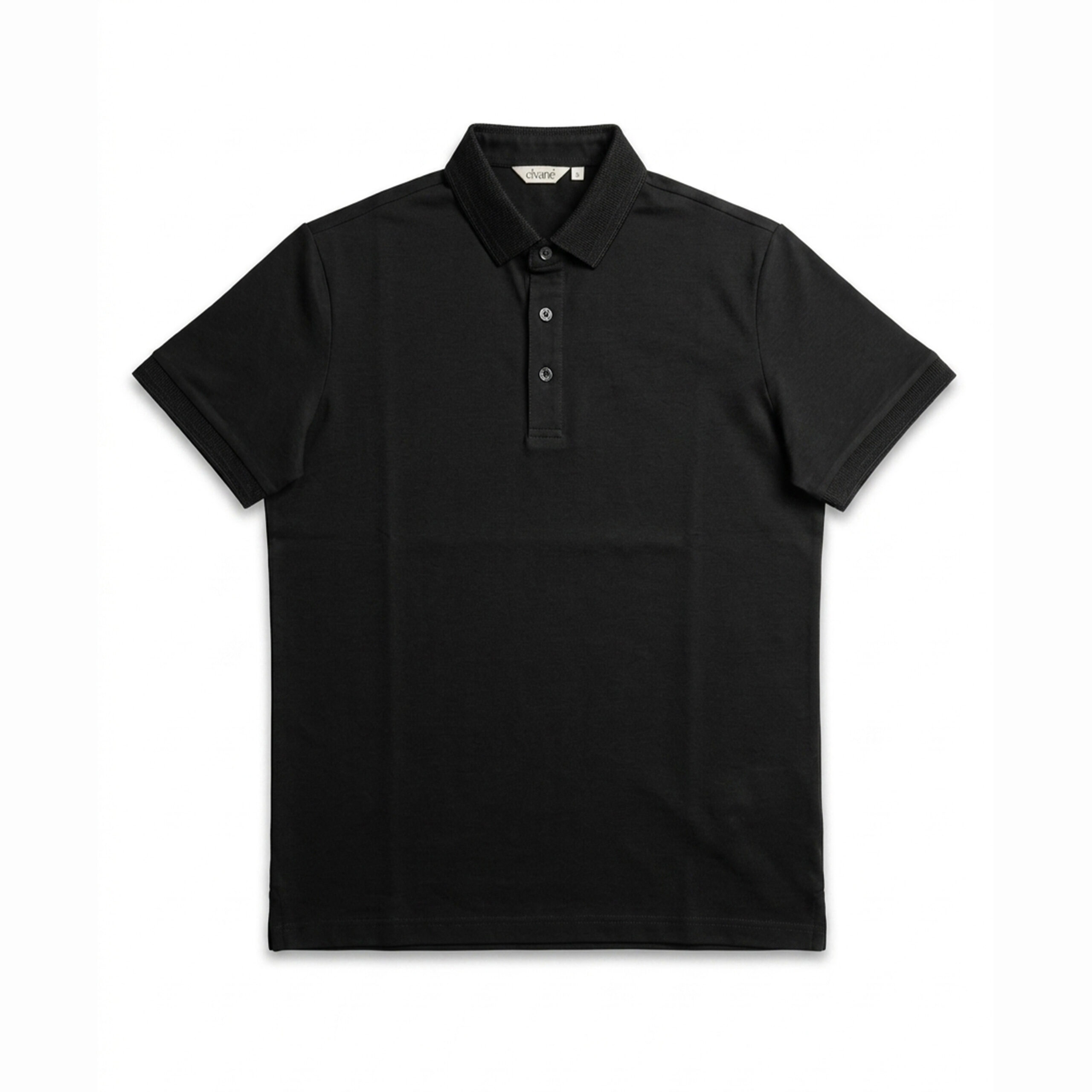 OBSIDIAN BLACK CLASSIC FIT POLO - Image 2